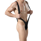 Borat - V-formad läderlacks sexig outfit