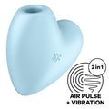 SATISFYER - CUTIE HEART ESTIMULADOR Y VIBRADOR AZUL