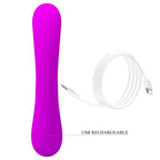 PRETTY LOVE - SINCERE VIBRATOR AND CLITORIS SUCKER PURPLE SILICONE