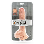 GET REAL - DUAL DENSITY DILDO 25,5 CM BALLS SKIN