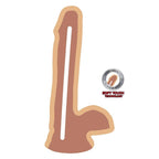 GET REAL - DUAL DENSITY DILDO 17 CM BALLS SKIN