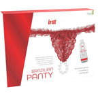 INTT RELEASES - BRAZILIAN RED PANTY WITH PEARLS AND LUBRICATING GEL 50 ML