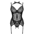 LIVCO CORSETTI FASHION - GIELLANDRA FOR THE SENSES COLLECTION CORSET + PANTY NEGRO