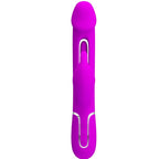 PRETTY LOVE - KAMPAS RABBIT 3 IN 1 MULTIFUNCTION VIBRATOR WITH TONGUE FUCHSIA
