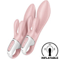 SATISFYER - AIR PUMP BUNNY 3 INFLATABLE RABBIT VIBRATOR PINK