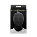 NS NOVELTIES - FETISH & FASHION CLOSED ZIPPERED MOUTH HOOD NYLON BLACK