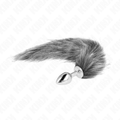 KINK - ANAL PLUG SIZE S 7 X 3 CM WITH SYNTHETIC TAIL 40 CM GREY