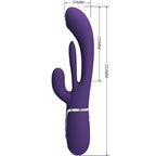 PRETTY LOVE - SHANIA TRIPLE RABBIT VIBRATOR MULTIFUNCTION PURPLE