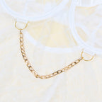 SUBBLIME - 954291 BODY WITH CHAINS + GARTER BELT WHITE L/XL