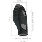 PRETTY LOVE - LICH SILICONE FINGER VIBRATOR BLACK
