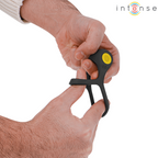 INTENSE - ALEX VIBRATOR DOUBLE PENIS RING 10 VIBRATIONS BLACK