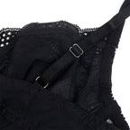 SUBBLIME - 955625 LACE BODYSUIT WITH BOTTOM CLOSURE BLACK L/XL