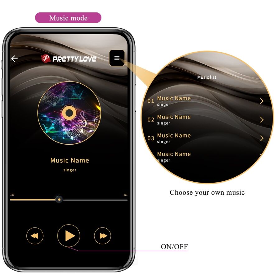 PRETTY LOVE - LEVIATHAN APP CONTROLLED VIBRATOR PURPLE