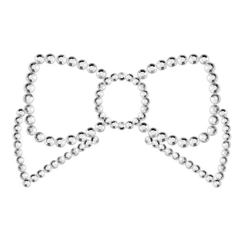 BIJOUX - MIMI BOW SILVER NIPPLE COVERS