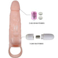 BAILE - BRAVE MAN PENIS COVER WITH RABBIT AND DOUBLE ENGINE FLESH 16.5 CM