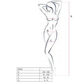 PASSION - WOMAN BS045 WHITE BODYSTOCKING ONE SIZE