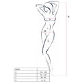 PASSION - WOMAN BS031 BODYSTOCKING BLACK ONE SIZE