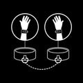 FETISH SUBMISSIVE - VEGAN LEATHER HANDCUFFS WITH NOPRENE LINING