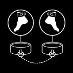 FETISH SUBMISSIVE - VEGAN LEATHER ANKLE CUFFS WITH NOPRENE LINING