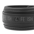 FETISH SUBMISSIVE - VEGAN LEATHER NECKLACE AND HANDCUFFS WITH NOPRENE LINING