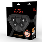 CYBER SILICOCK - STRAP-ON HARNESS WITH 3 RINGS FREE